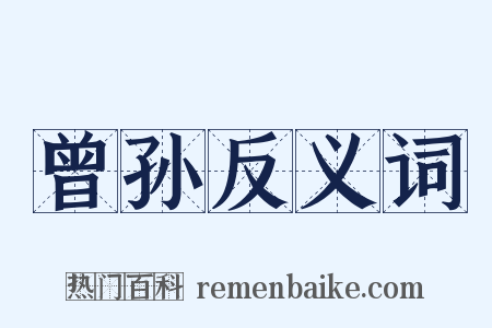 曾孙反义词是什么意思的图片
